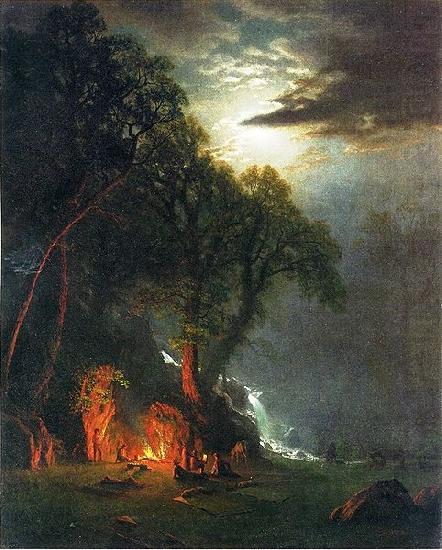 Campfire Site, Yosemite, Albert Bierstadt